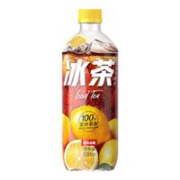 农夫山泉 NONGFU SPRING冰茶 碳酸茶饮料 （冰柠檬味）600ml*4瓶 