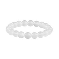 周大生冰沁圆珠玉髓手串女 百搭清透玉石手链手饰 玉髓手串