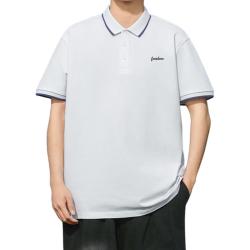 回力 短袖t恤男装夏季透气翻领polo衫速干冰丝运动休闲服上衣男白色XL XL （140-155斤）