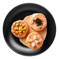 禧美海产 三文鱼饼240g 混合口味(马蹄+时蔬+海苔) 6枚装 宝宝辅食早餐饼 【混合口味】三文鱼饼 240g