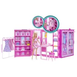 Barbie 人生的第一个芭比娃娃女孩 -芭比粉色趣玩梦想衣橱HXD58
