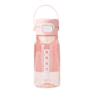 道奇塑料杯tritan大容量运动水杯男女生随手杯带茶隔杯子桂粉红560ml 桂粉红560ml【带茶隔】