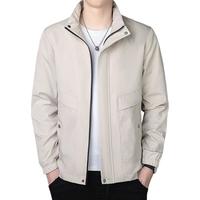 罗蒙（ROMON）外套男士休闲商务夹克男春季百搭男装上衣服 杏色 4XL 
