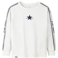 Converse 匡威童装男女童纯棉长袖T恤春秋透气儿童上衣 羽白色 90 /52 【身高86-92cm】