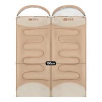 探险者（TANXIANZHE）睡袋户外隔脏睡袋成人加厚露营睡袋秋冬防寒可拼接双人四季通用4.0KG连帽双人睡袋+双人充气垫