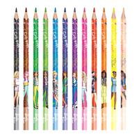 马培德Maped 芭比联名款彩铅 油性彩铅笔创意颜值儿童画画笔手绘彩色铅笔套装绘画工具文具 芭比彩铅12色