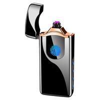 若烟(Ruoyan)充电打火机防风男退伍高颜值高档实用指纹感应电弧