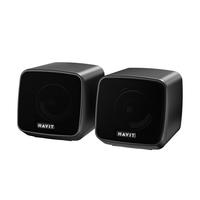海威特(HAVIT)蓝牙音箱电脑音响有线小型迷你USB台式机笔记本电脑桌面家用多媒体低音炮 A20蓝牙升级版黑色 蓝牙升级版丨震撼音效+支持蓝牙