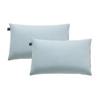 一默枕套100%纯棉枕套单双人床上枕头套宿舍水洗棉全棉枕套一对装 天蓝 48*74cm一对装