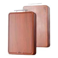 好管家红檀木菜板长方形砧板厨房用品家用菜板粘板防霉抗菌切菜板加厚 抗菌防霉红檀木整木38*26*2.5cm