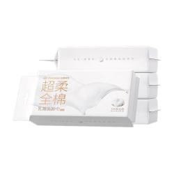 全棉时代 乳霜洗脸巾 60抽*4包加厚壁挂100%棉柔巾20CM*20CM