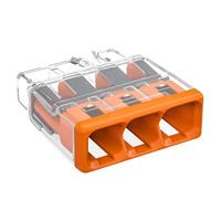 WAGO万可接线端子 插拔式三孔电线连接器10只装2773-403 硬线适用