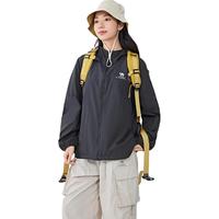 骆驼（CAMEL）【沐光C+】防晒衣25春夏UPF400+原纱男女同款凉感防晒服 9001  L 幻影黑，男女同款