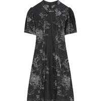 妖精的口袋【林间雾】妖精的口袋新中式缎面提花连衣裙女2024夏改良旗袍 国风黑色 M
