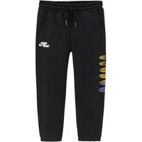 NIKE JORDAN 耐克AJ童装男童保暖加绒长裤冬季儿童针织运动裤 正黑色 110 /50 【身高98-104cm】