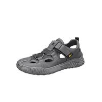 夏季透气薄款男鞋网面休闲运动鞋男士一脚蹬洞洞涉水沙滩凉鞋
