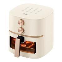 美的 空气炸锅一体机  不用翻面 低油炸家用5.3L大容量实用 多功能炸锅金属腔体免翻面 炸烤箱一体