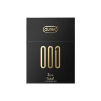 杜蕾斯durex 黑金001 超薄避孕套 套 男女用 裸感隐形聚氨酯001套套 【共5只】超薄001  2只+3只超薄