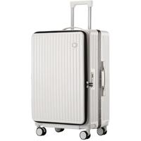 旅刻 侧开盖行李箱拉杆箱 一体式铝框 20寸