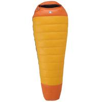 黑岩（BlackCrag） 白鹅绒 超轻羽绒睡袋 木乃伊睡袋 户外成人睡袋拼接 1000克充绒  黄灰色