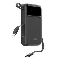 朗科（Netac）【3C认证】口袋版充电宝自带线22.5W超级快充10000毫安 苹果PD20W华为小米手机移动电源  黑色 小巧快充双线版/1W毫安时黑