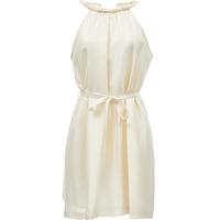 ONLY夏季时尚潮流短款挂脖系带收腰连衣裙女|124207077 A06 急流白色 XS (155) 76A