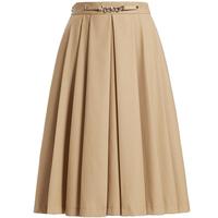 【显瘦遮肉】春季款女装韩版金属链条A字压褶半身裙