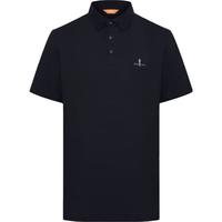 比音勒芬（Biemlfdlkk）【冰舒棉】夏季男士上衣商务百搭休闲凉感透气亲肤短袖翻领polo衫 2XL 25藏青