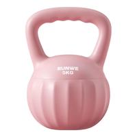 朗威壶铃女士提壶哑铃翘臀竞技锻炼全身塑形铃壶臂力家用深蹲器材 5kg -樱花粉