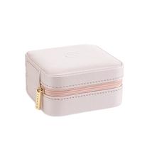 唯兰朵（VLANDO）2025首饰盒耳环耳钉戒指手饰品收纳盒小巧便携儿童 水粉色珠光荔枝纹