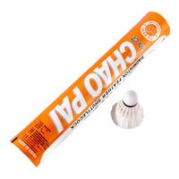 超牌橙超羽毛球业余爱好者训练娱乐耐打羽球77速12只装/桶