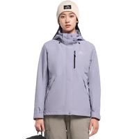 伯希和（Pelliot）冲锋衣三合一男女冬户外硬壳登山外套125301055山紫M 女暮山紫|抓绒两件套