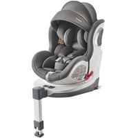 感恩西亚系列儿童座椅0-4-12岁汽车用婴儿宝宝360度旋转带支撑腿 侧翼-银月灰