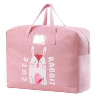 百草园 幼儿园被子收纳袋 加厚儿童被褥手提衣服行李袋防尘防潮 丁香紫-蜗牛 大号-可装床品秋冬衣物12斤内