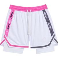 准者运动短裤男夏季时尚透气轻薄运动休闲针织五分裤宽松速干跑步 纯白色 5XL 200