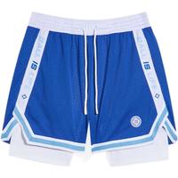 准者运动短裤男夏季时尚透气轻薄运动休闲针织五分裤宽松速干跑步 杜克蓝 5XL 200