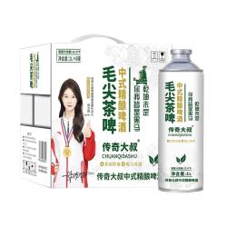 传奇大叔 啤酒精酿原浆 全麦啤毛尖中式茶啤1L*6罐