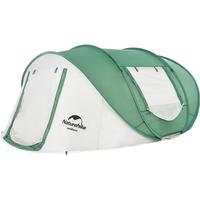 挪客户外NatureHike3-4人手抛式自动帐篷户外露营防晒速开野营帐篷 青绿