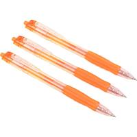 得力(deli)0.5mm子弹头彩色按动中性笔签字笔12支(日光橘) SA500 0.5mm日光橘12支