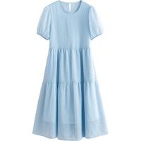【清浪漫】夏款泡泡绉肌理感连衣裙女海边度假裙子