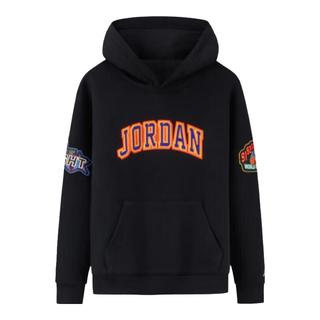NIKE JORDAN耐克AJ童装男童卫衣冬季380克加厚儿童上衣 正黑色 110 /56 【身高104-110cm】