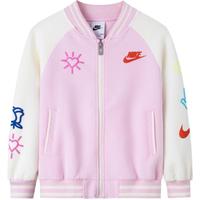 NIKE 耐克童装女童棒球服2025春季儿童休闲撞色外套小婴童 樱花粉 110 /52 【身高98-104cm】 110/52(4)
