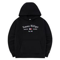Tommy Hilfiger 汤米童装男女童连帽卫衣秋季儿童舒适休闲上衣 黑色 110 /56 【身高104-110cm】