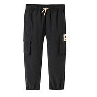 NIKE JORDAN 耐克童装男童梭织工装裤春秋儿童侧边口袋休闲运动裤 正黑色 110 /50 【身高98-104cm】