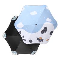 梅花伞 SUSINO防晒遮阳伞防紫外线晴雨伞三折圆角黑胶太阳伞女士 雪乡 圆角晴雨伞-雪乡