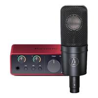 audio-technica/铁三角 专业录音 电容式话筒套装+福克斯特SOLO四代声卡