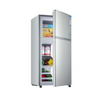 志高 128升小冰箱迷你双门小型电冰箱 一级能效-银