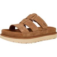 UGG夏季女士舒适时尚厚底露趾魔术贴休闲拖鞋1174090CHE|栗色 36