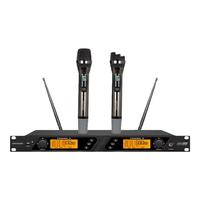 海康威视（HIKVISION）无线麦克风一拖二 主持会议培训演讲舞台演出U段可调频手持无线话筒户外家用鹅颈话筒领夹头戴耳麦 【KAM202-H】无线手持麦克风-一拖二