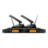 海康威视（HIKVISION）无线麦克风一拖二 主持会议培训演讲舞台演出U段可调频手持无线话筒户外家用鹅颈话筒领夹头戴耳麦 【KAM213-R】无线会议短杆麦克风-一拖二